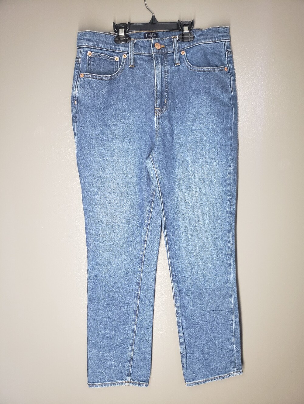 J.Crew Essential Straight Jeans Womens Size 28 Medium Wash 2022 Style #BM566